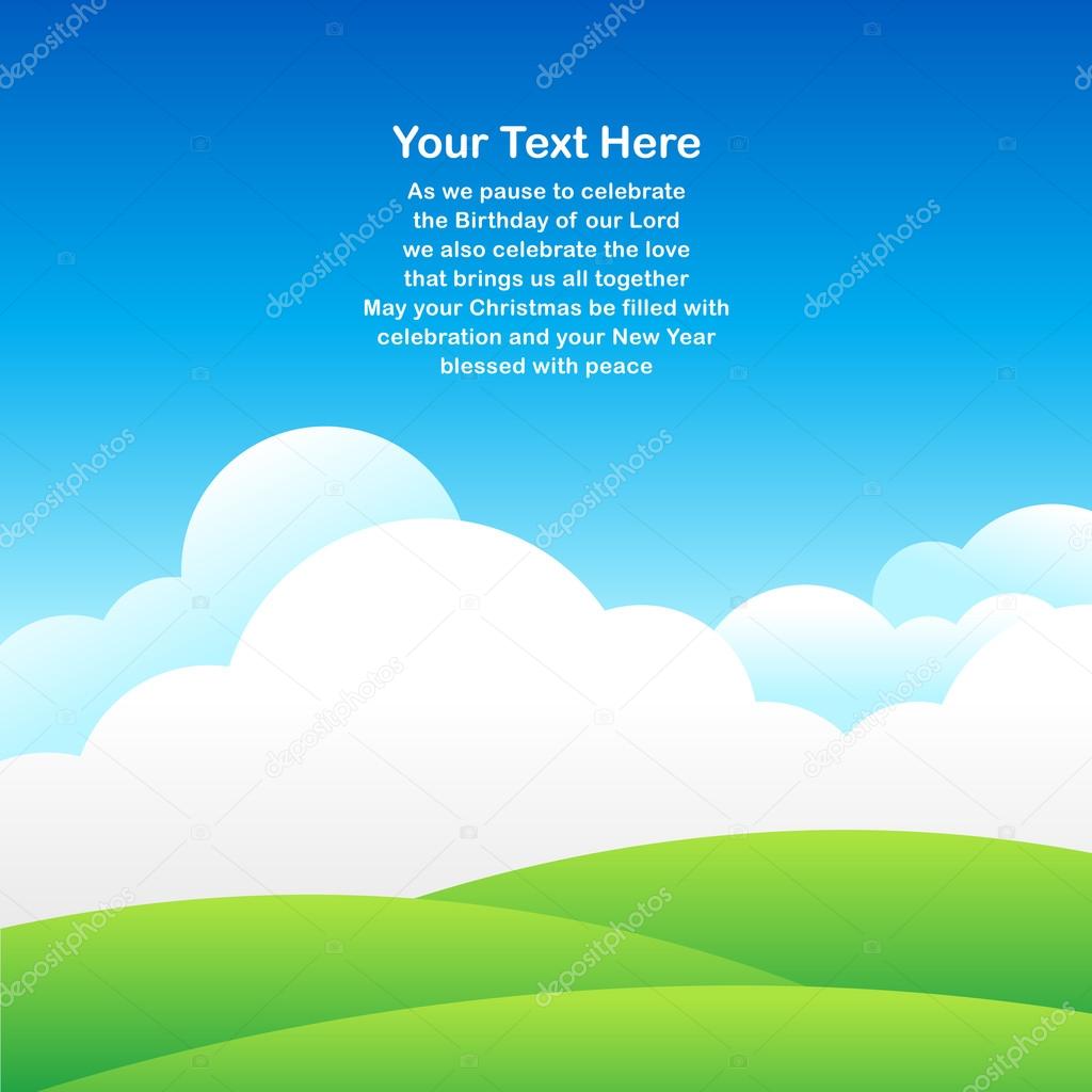 Sky background for greeting card in vector