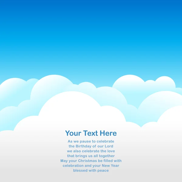 Gökyüzü arka plan ve metin vektör için yer.