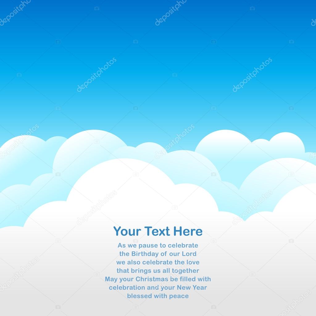 Sky Background and space for text in vector.