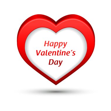 Metin alanı vektör çizim ile kırmızı kalp