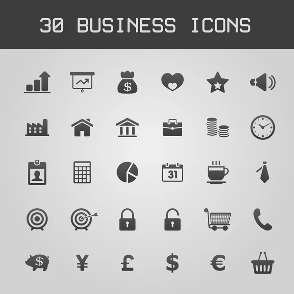 Hafif iş tasarım öğeleri simgesi üzerinde koyu arka plan vektör çizim seti