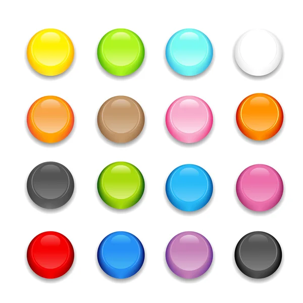 カラフルなベクトルのボタンのセット — ストックベクタ