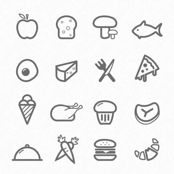 Beyaz arka plan vektör çizim üzerinde gıda sembolü satırı simgesi