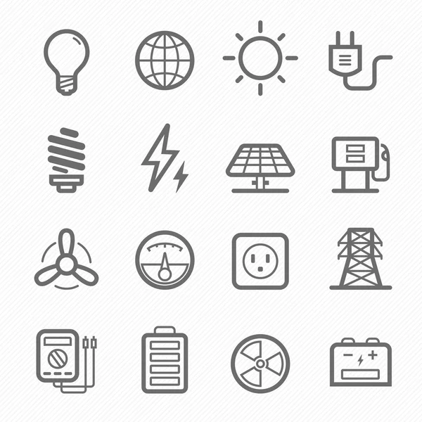 Beyaz arka plan vektör çizim üzerinde güç sembolü satırı simgesi