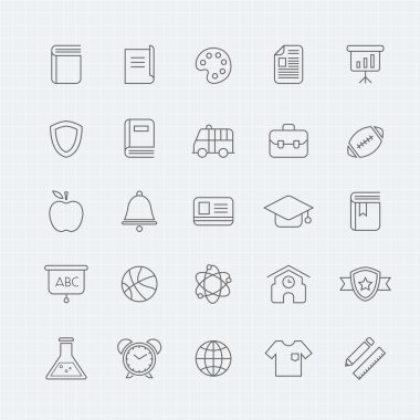 Eğitim vektör ince çizgi sembol simge