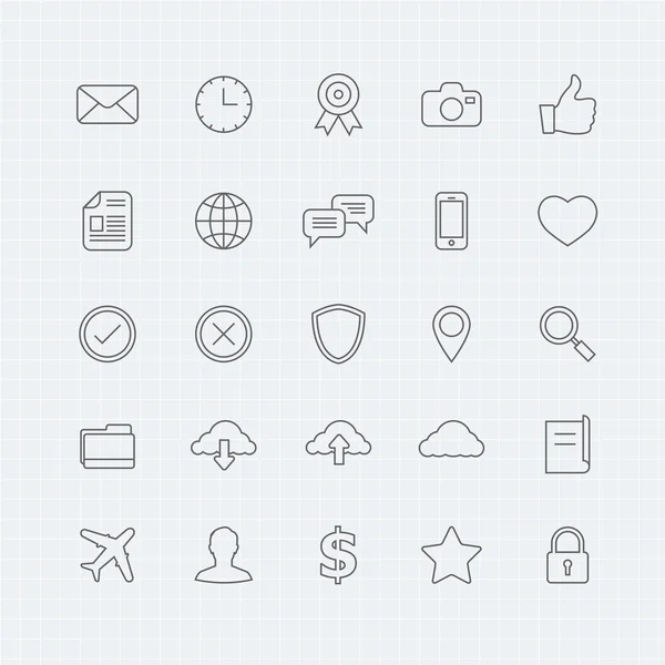 Genel vektör ince çizgi sembol simge