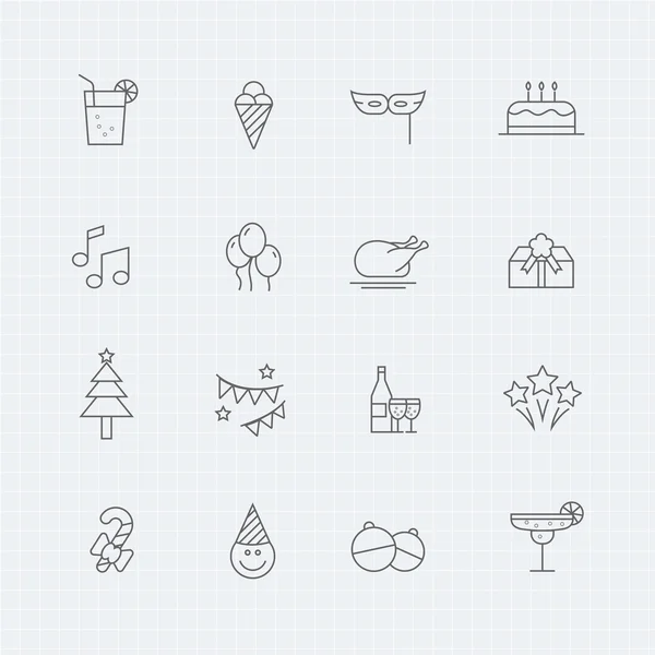 Parti vektör ince çizgi sembol simge