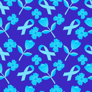 Göğüs kanseri ayı, ambalaj kağıdı, tıbbi aksesuar ve ilaç tekstili için kusursuz pembe kurdele günü deseni. Yüksek kaliteli illüstrasyon