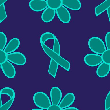 Göğüs kanseri ayı, ambalaj kağıdı, tıbbi aksesuar ve ilaç tekstili için kusursuz pembe kurdele günü deseni. Yüksek kaliteli illüstrasyon