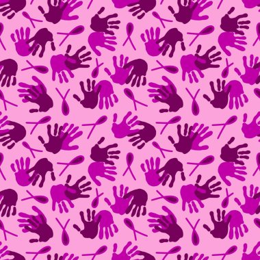 Göğüs kanseri ayı, ambalaj kağıdı, tıbbi aksesuar ve ilaç tekstili için kusursuz pembe kurdele günü deseni. Yüksek kaliteli illüstrasyon