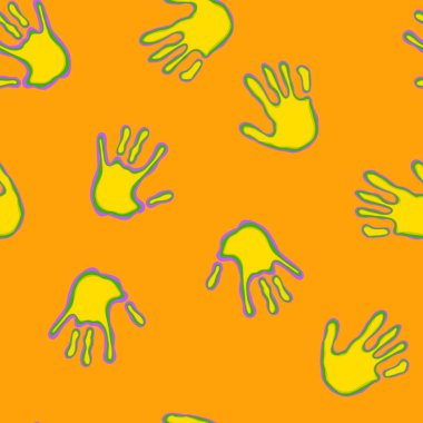 Okul, kumaşlar, çocuklar, hobiler, ambalaj kağıtları, defterler ve kıyafet baskıları için el izi olmayan takım çalışması. Yüksek kaliteli illüstrasyon