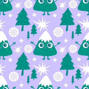 Karikatür dağları, ambalaj kağıdı, kumaş ve çocuk giysisi baskısı, şenlikli ambalajlar, spor aksesuarları ve seyahat tekstili için kusursuz meslek düzeni. Yüksek kaliteli illüstrasyon