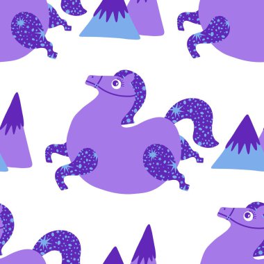 2026 yılının yılbaşı hayvanlarının paketleri ve parti aksesuarları ve çocuk kıyafetleri ve moda tekstili için kusursuz Noel atları modelleri.