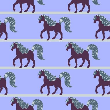 2026 yılının yılbaşı hayvanlarının paketleri ve parti aksesuarları ve çocuk kıyafetleri ve moda tekstili için kusursuz Noel atları modelleri.