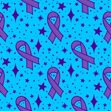 Göğüs kanseri ayı, ambalaj kağıdı, tıbbi aksesuar ve ilaç tekstili için kusursuz pembe kurdele günü deseni. Yüksek kaliteli illüstrasyon