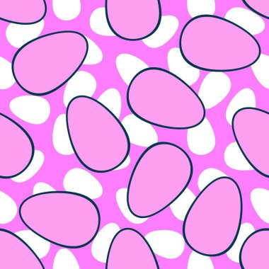 Duvar kağıtları, kumaşlar, tekstil ve ambalajlar, hediyeler ve kartlar için yumurtaları olan paskalya pürüzsüz deseni.