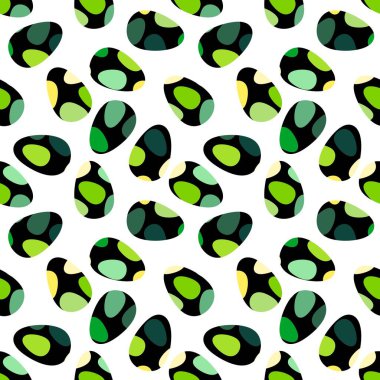 Duvar kağıtları, kumaşlar, tekstil ve ambalajlar, hediyeler ve kartlar için yumurtaları olan paskalya pürüzsüz deseni.