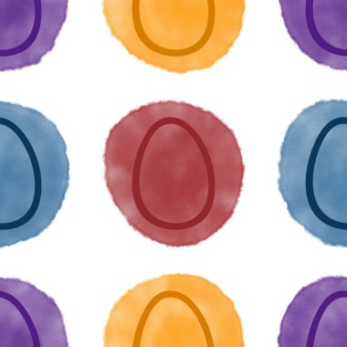 Duvar kağıtları, kumaşlar, tekstil ve ambalajlar, hediyeler ve kartlar için yumurtaları olan paskalya pürüzsüz deseni.