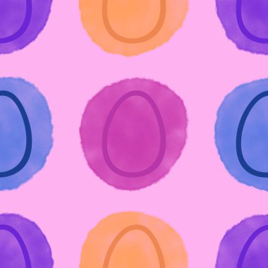 Duvar kağıtları, kumaşlar, tekstil ve ambalajlar, hediyeler ve kartlar için yumurtaları olan paskalya pürüzsüz deseni.