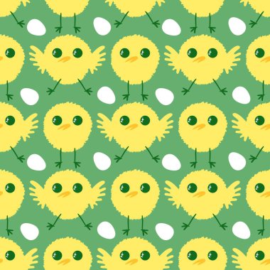 Paskalya tavuğu desenli kumaşlar, kumaşlar, çarşaflar, çocuk kıyafetleri, mutfak aksesuarları ve bahar partisi aksesuarları. Yüksek kalite fotoğraf