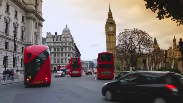 London Vereinigtes Königreich 2019 Fahrzeug Und Fußverkehr Der Nähe Des — Stockvideo