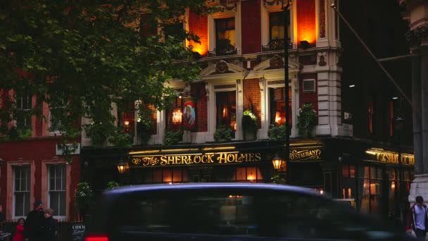 Londres Reino Unido Alrededor 2019 Diferentes Pubs Restaurantes Calles Londres — Vídeo de stock