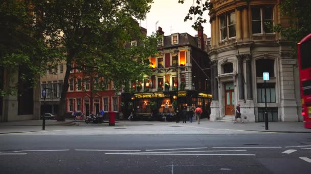 Londres Reino Unido Alrededor 2019 Diferentes Pubs Restaurantes Calles Londres — Vídeo de stock