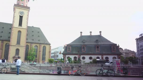 Frankfurt Germany 2019 바로크 Hauptwache 1730 경찰서로 카페로 사용되고 — 비디오