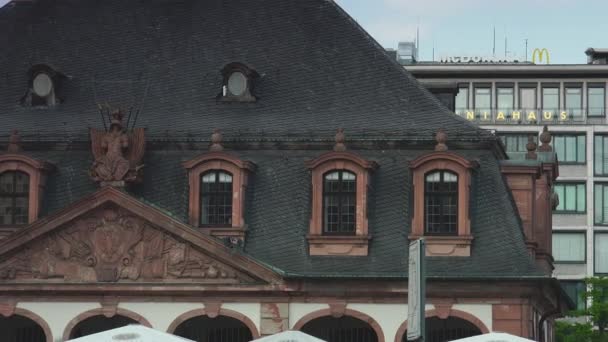 Frankfurt Niemcy Około 2019 Barokowy Budynek Hauptwache Został Zbudowany 1730 — Wideo stockowe
