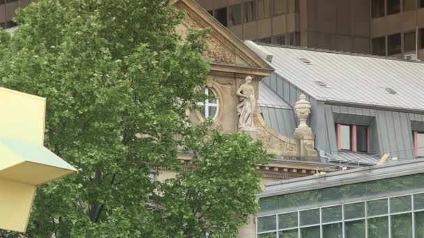 Frankfurt Allemagne Circa 2019 Willy Brandt Square Gratte Ciel Symbole — Video