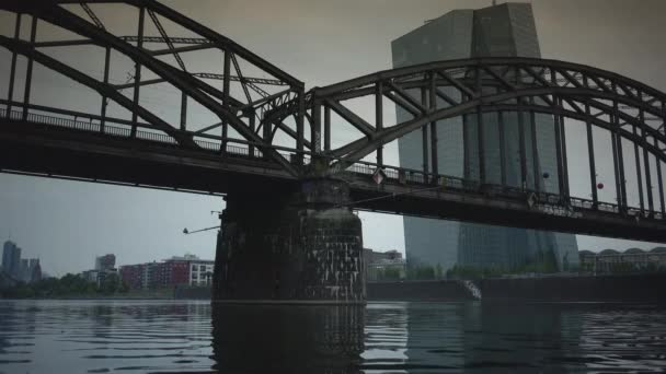 Frankfurt Allemagne Circa 2019 Nouveau Siège Banque Centrale Européenne Près — Video