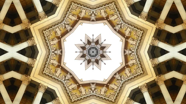 Kaleidoscope pattern composition from Parliament in Vienna, Austria