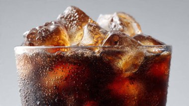 Buz küplü bir bardak buzlu kola.