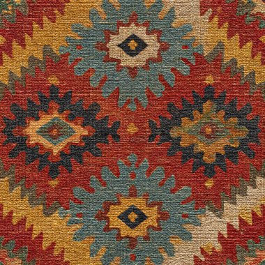 Halı banyosu ve Rug Boho tarzı etnik tasarım desenleri.
