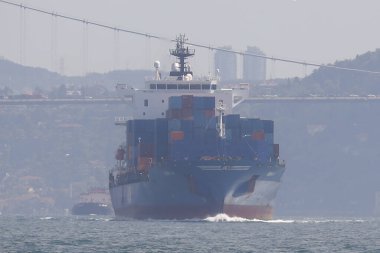 İstanbul, Hindi - 18 Şubat, 202. İstanbul Şehri ve İstanbul Boğazı 'ndaki Boğaz..