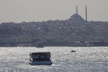 İstanbul şehri, hindi, bosphorus köprüsü manzarası