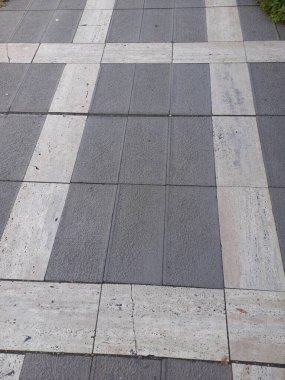 Geometrik taş kaldırım dokusu beyaz ızgara desenli arka plan