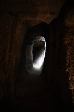 Antik Kapadokya şehrinin içi