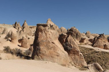 Kapadokya 'nın güzel manzarası. hindi