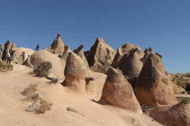 Cappadocia, Nevsehir 'in kuzeyindeki ölü denizin güzel manzarası.