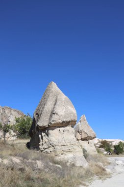 Kapadokya 'da kaya oluşumları. hindi