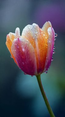 Bahçedeki güzel lale çiçeği