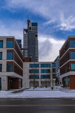 Gdynia, Pomeranya Bölgesi / Polonya - 31. 2024 Gdynia 'da yeni yapılmış apartmanlar, emlak yatırımları, kira için özel daireler.