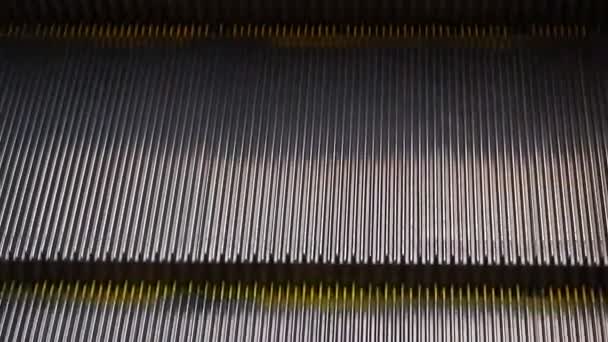 Escalator steps  In  the underground — Stock Video