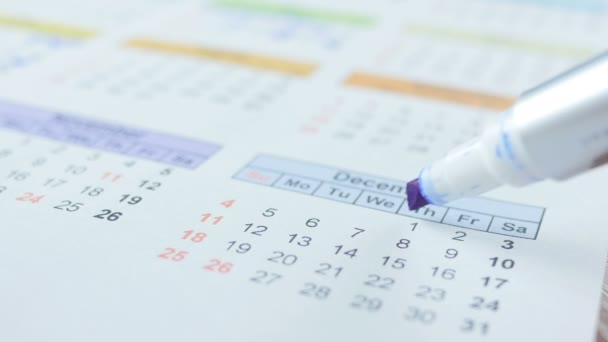 El número de calendario — Vídeos de Stock