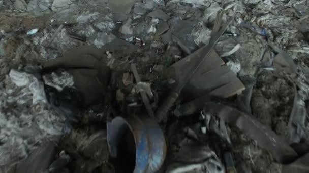 Śmieci w budynku — Wideo stockowe