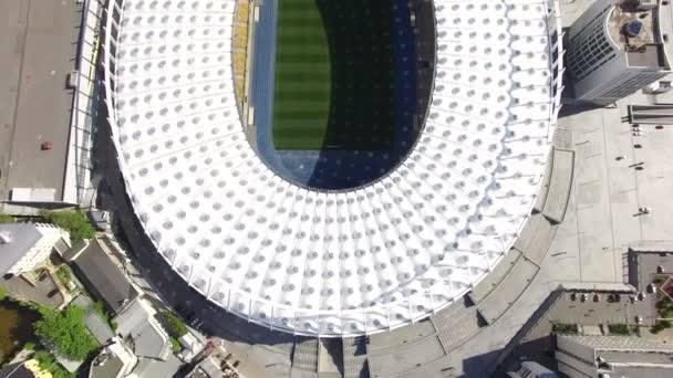 Kamera fliegt über Stadion-Arena — Stockvideo