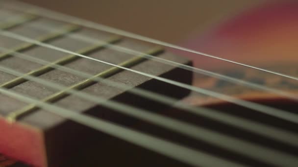 Гітарні струни — стокове відео