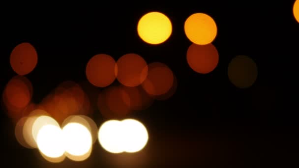 Circulation nocturne Bokeh — Video