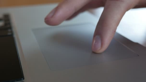 Uomo che utilizza touchpad — Video Stock